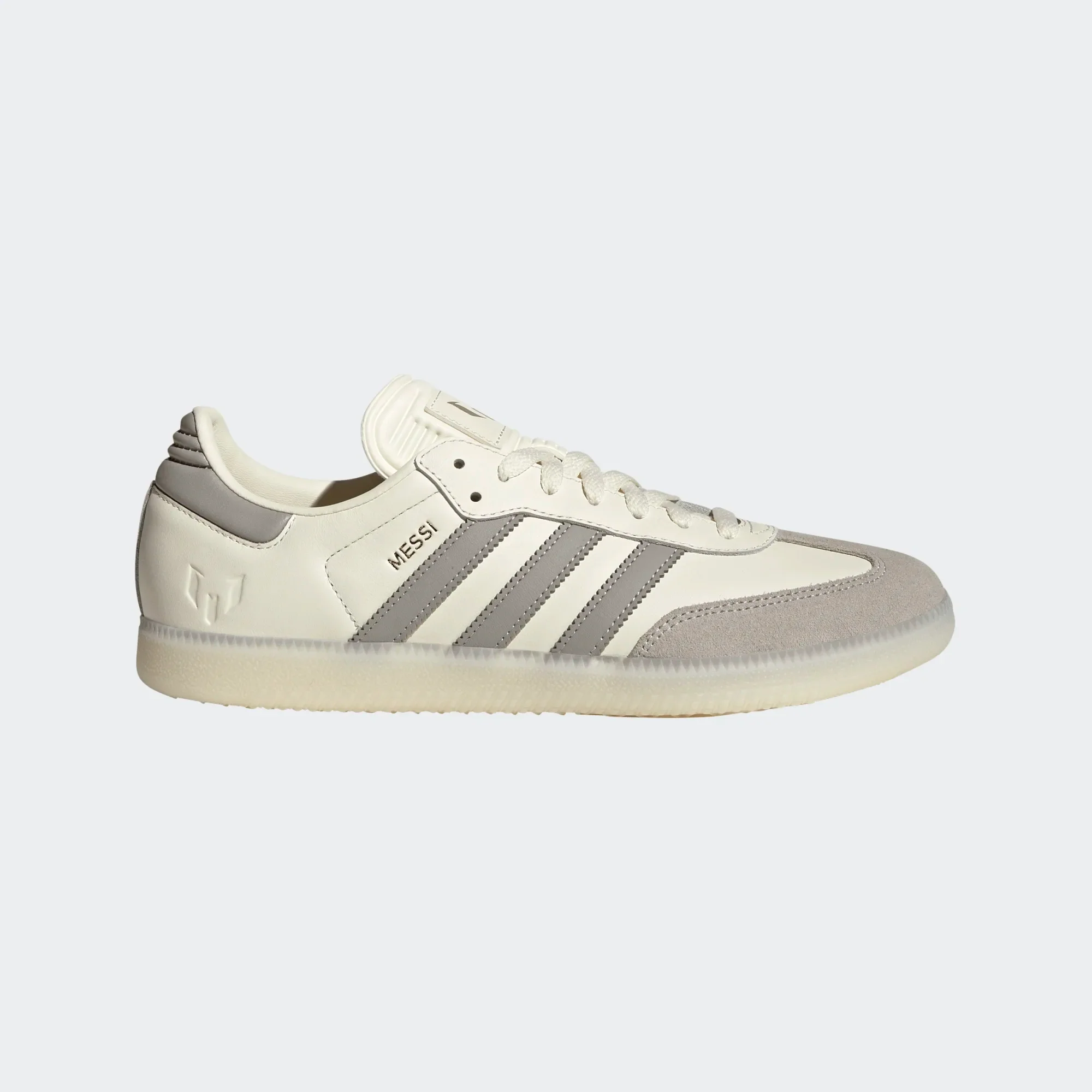 Adidas Men's Samba Messi Cream White Light Brown Gold Metallic JQ0266