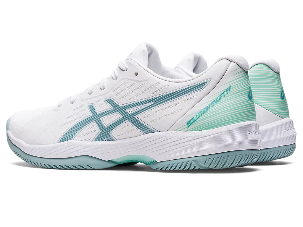 ASICS Women’s Solution Swift FF White Smoke Blue - Image 4