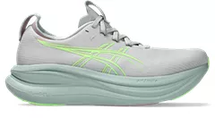 Asics Women's Gel Nimbus 28 Cloud Grey Illuminate Green - Image 2