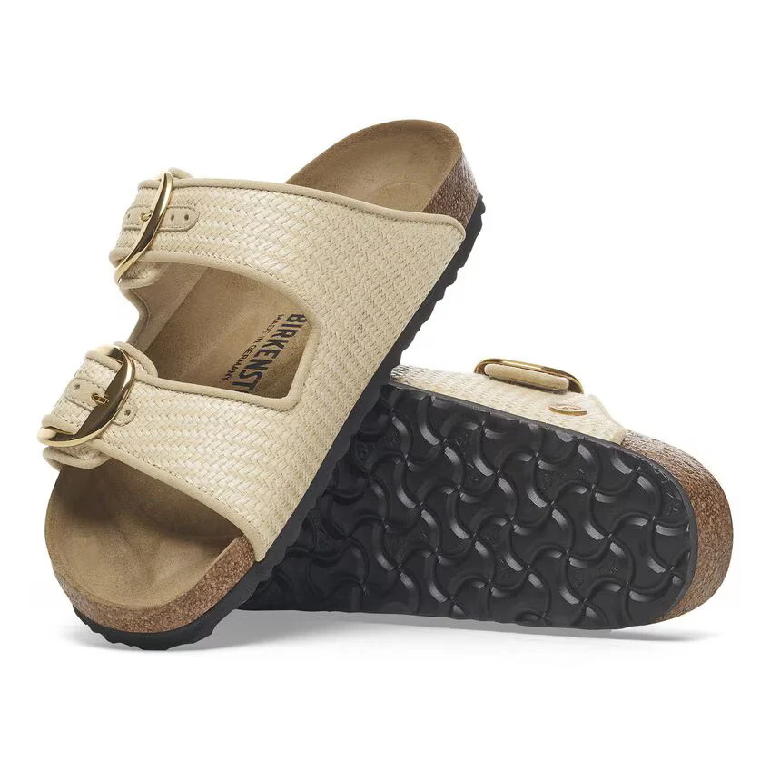 Birkenstock Women's Arizona Big Buckle Raffia Raffia Naturale
