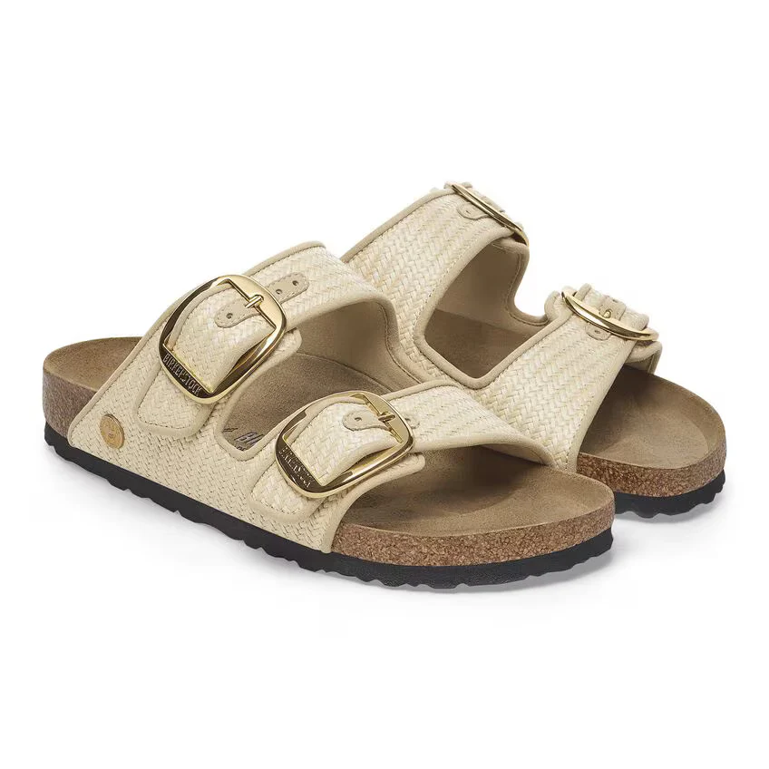 Birkenstock Women's Arizona Big Buckle Raffia Raffia Naturale - Image 5