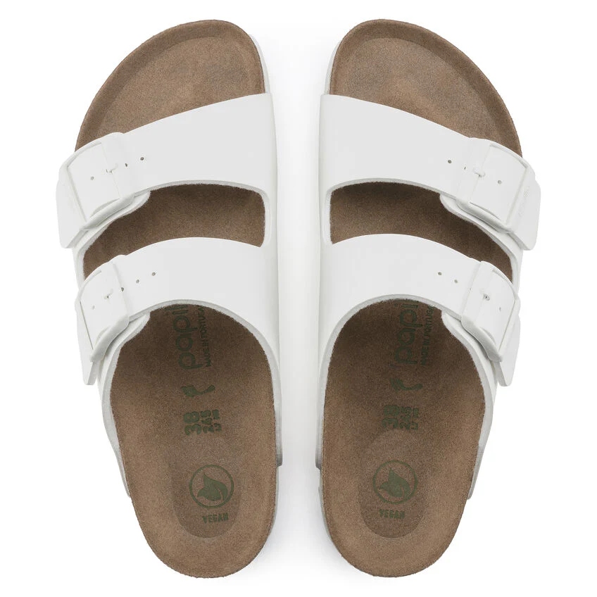 Birkenstock Women's Arizona Grooved Platform Vegan Birko-Flor White - Image 5