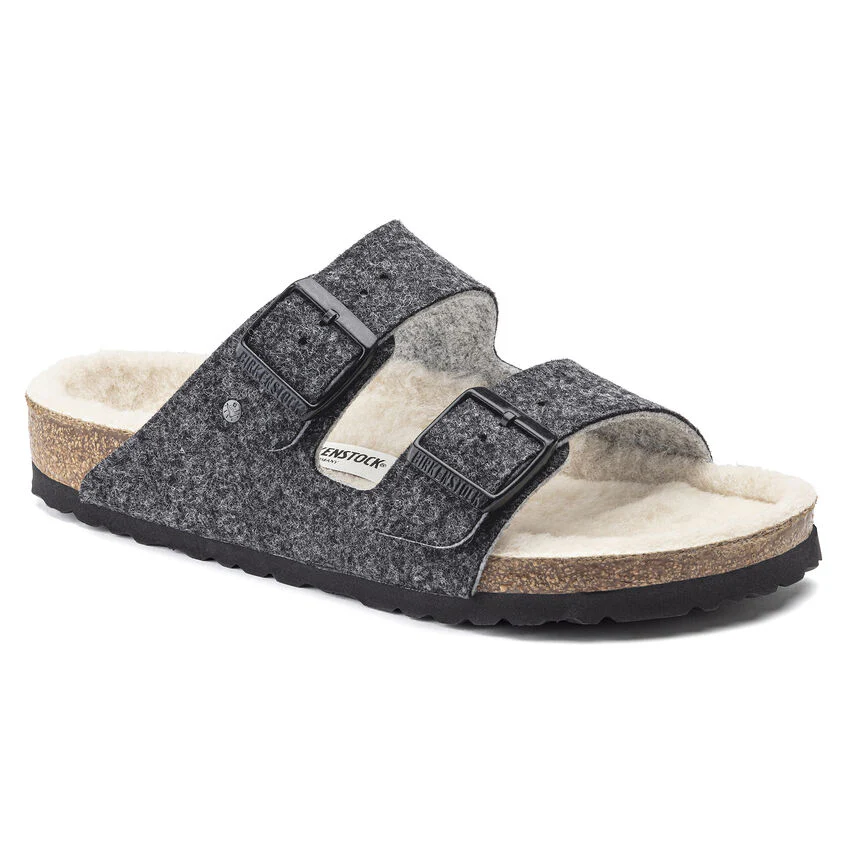 Birkenstock Women's Arizona Rivet Wool Felt Doubleface Grey - Image 6