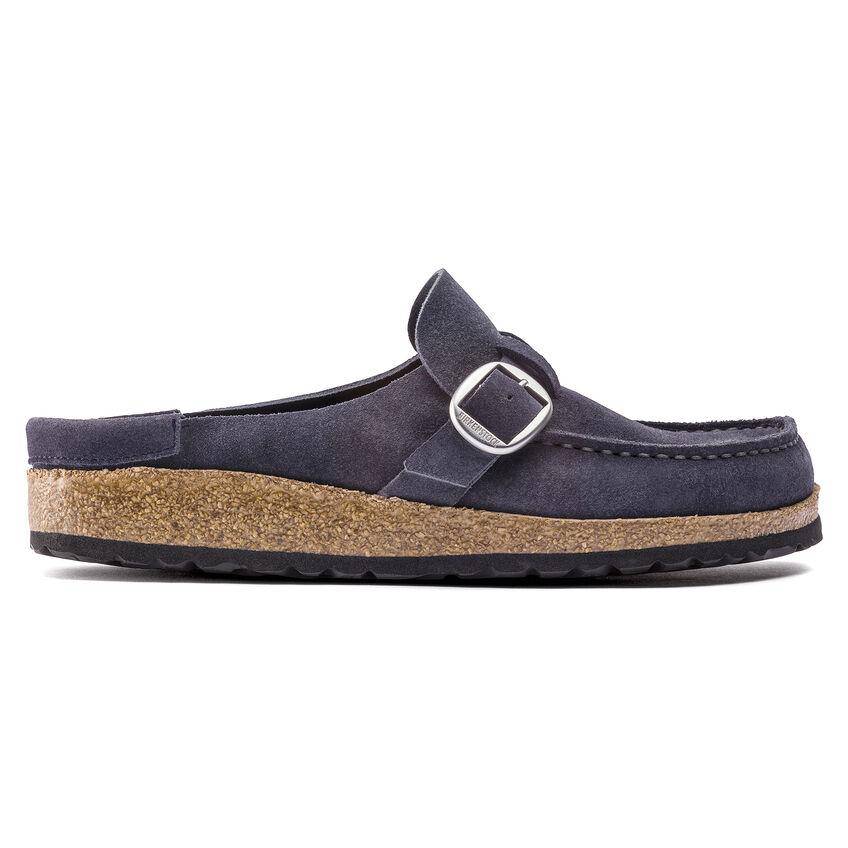 Birkenstock Women's Buckley Navy Suede Leather Clogs - Image 4