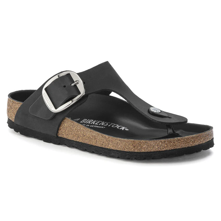 Birkenstock Women's Gizeh Big Buckle Oiled Black 1023334 - Image 2