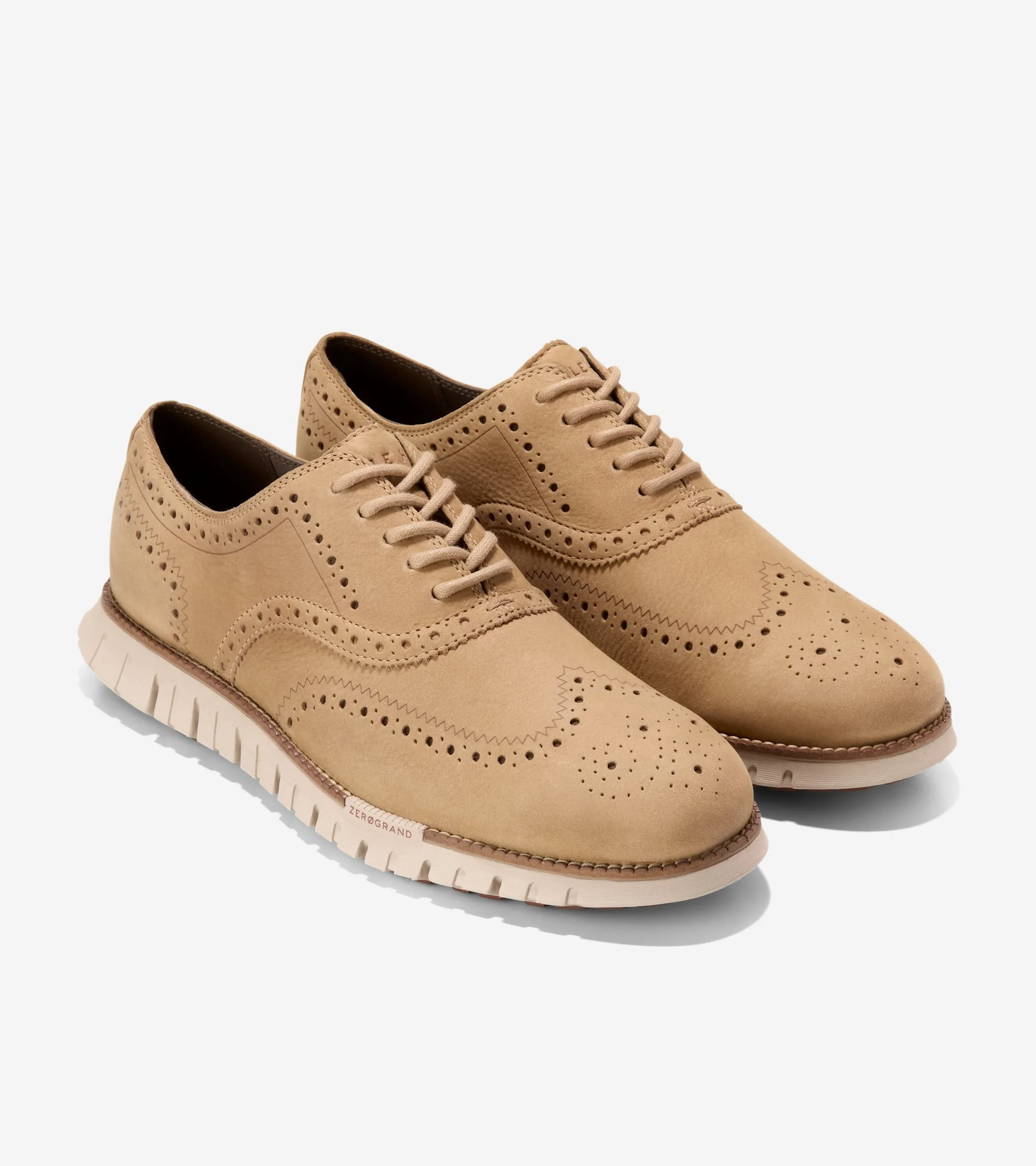 Cole Haan Men's Zerogrand Remastered Wingtip Oxfords Orzo Cuoio Sesame C39744