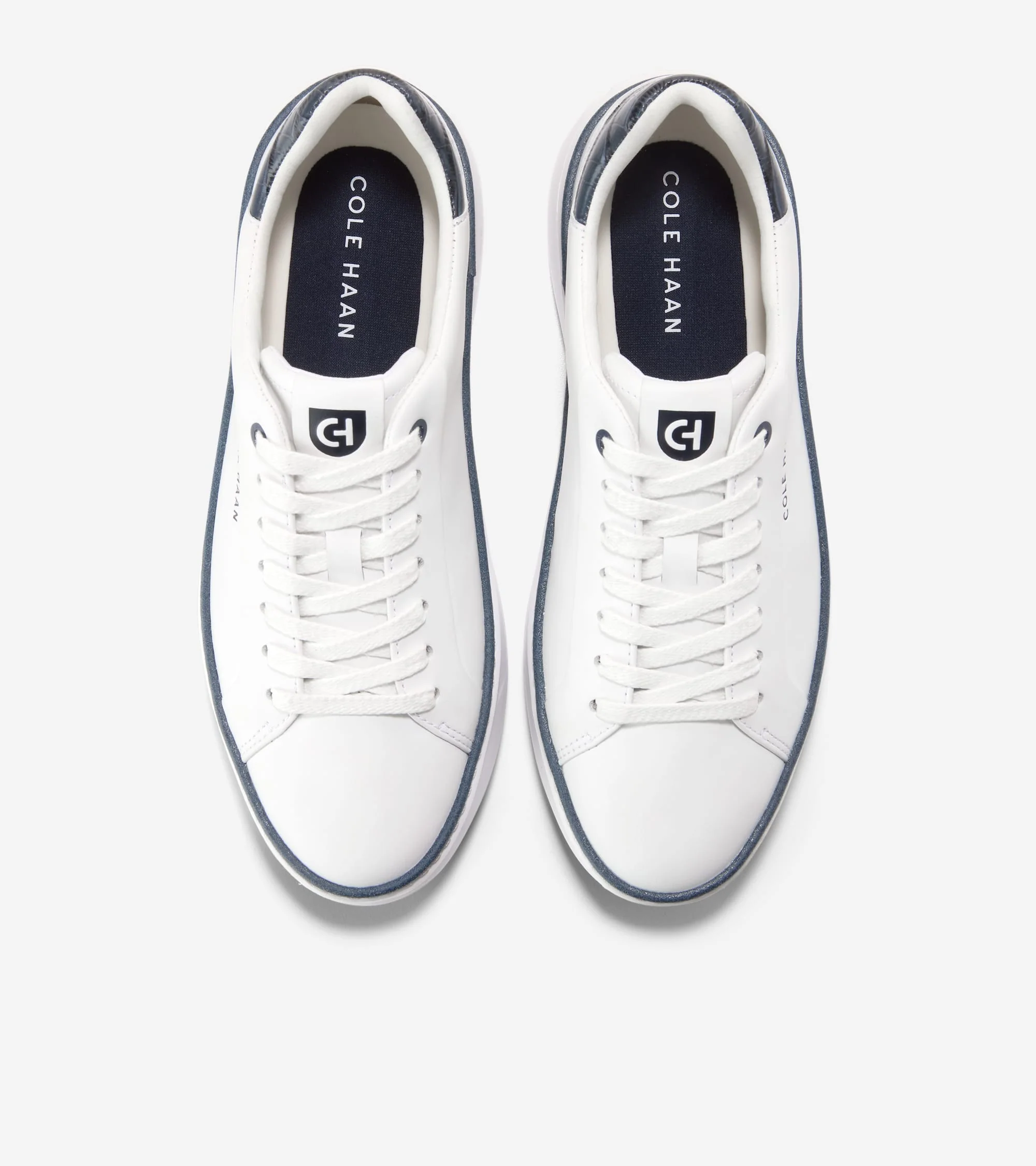 Cole Haan Women's Gradpro Topspin Sneaker White Navy Croc Print W32593 - Image 4