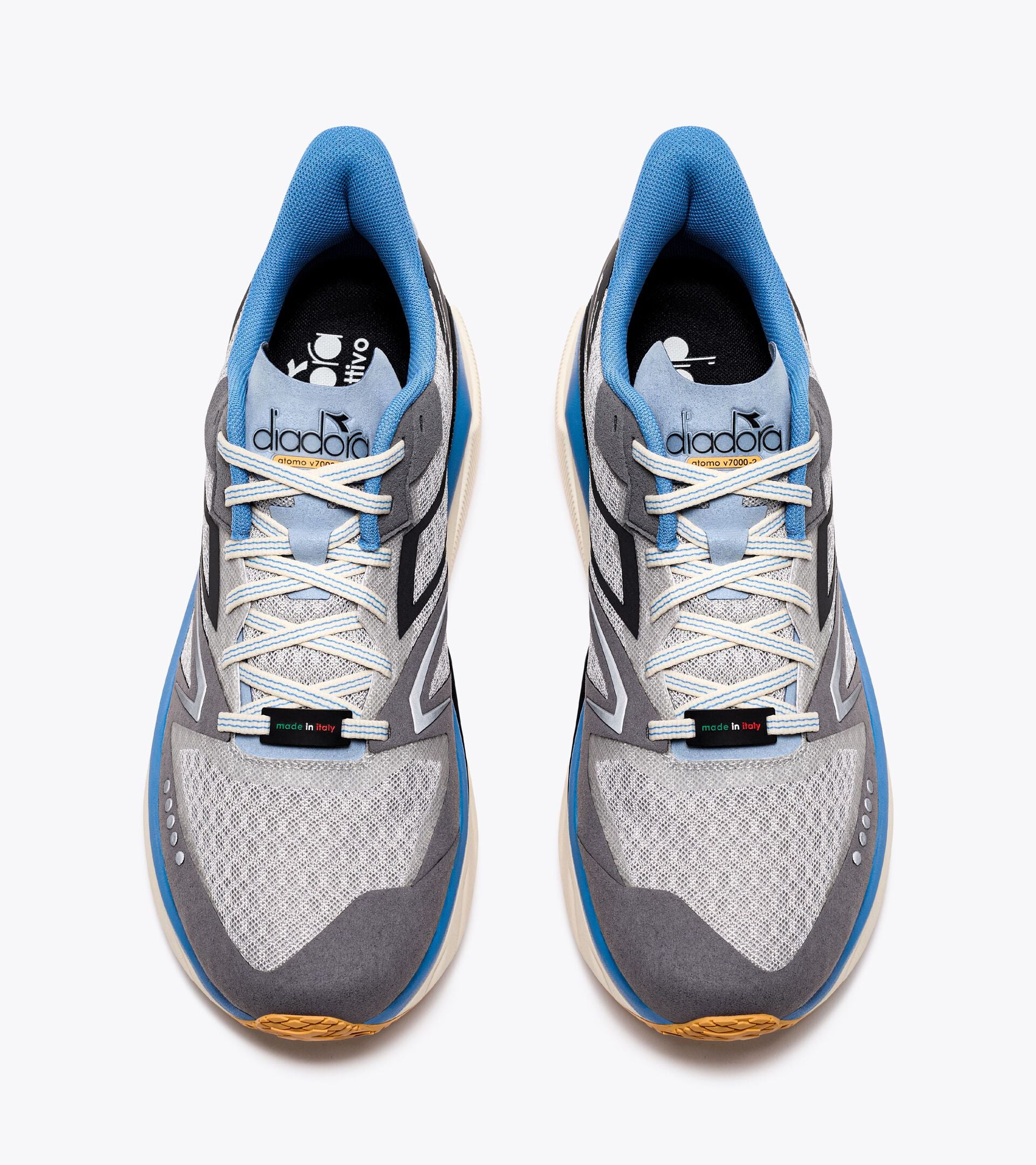 Diadora Men’s Atomo V7000-2 Silver Black Pacific - Image 3