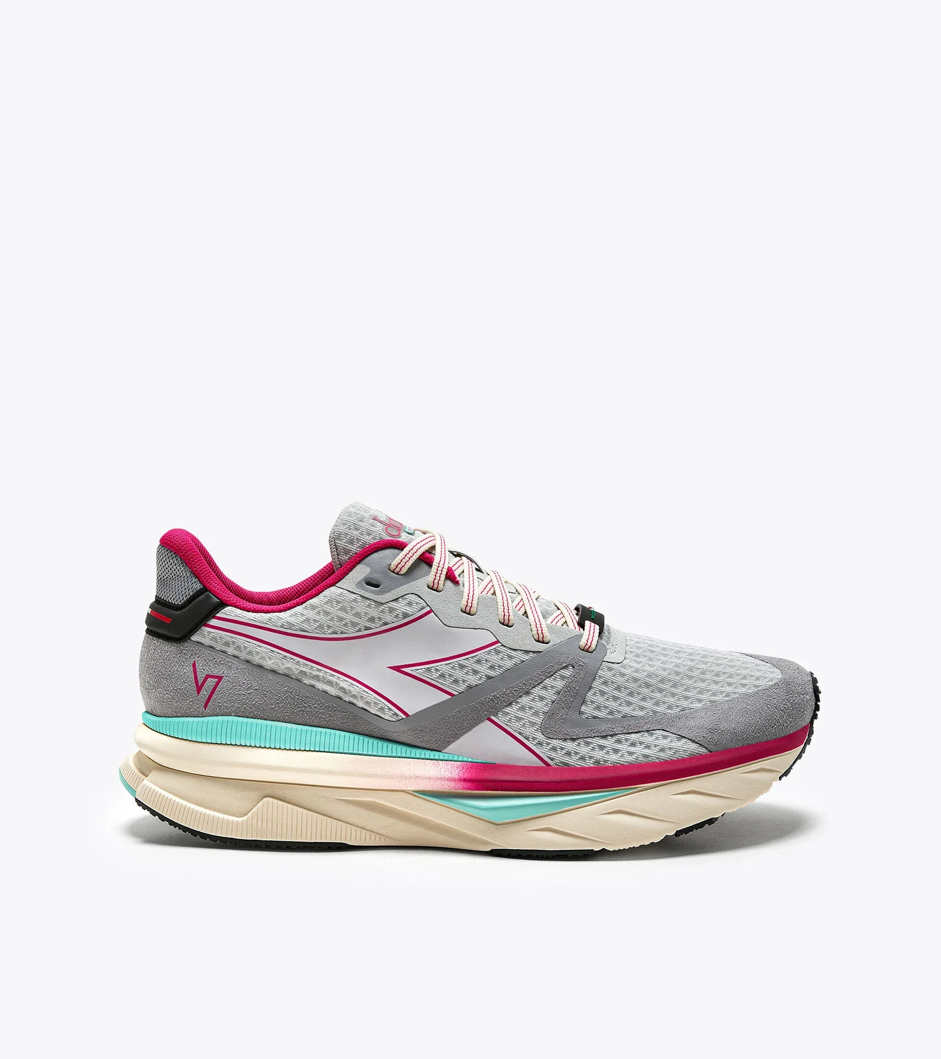Diadora Women’s Atomo V7000 Silver White Rubin Red