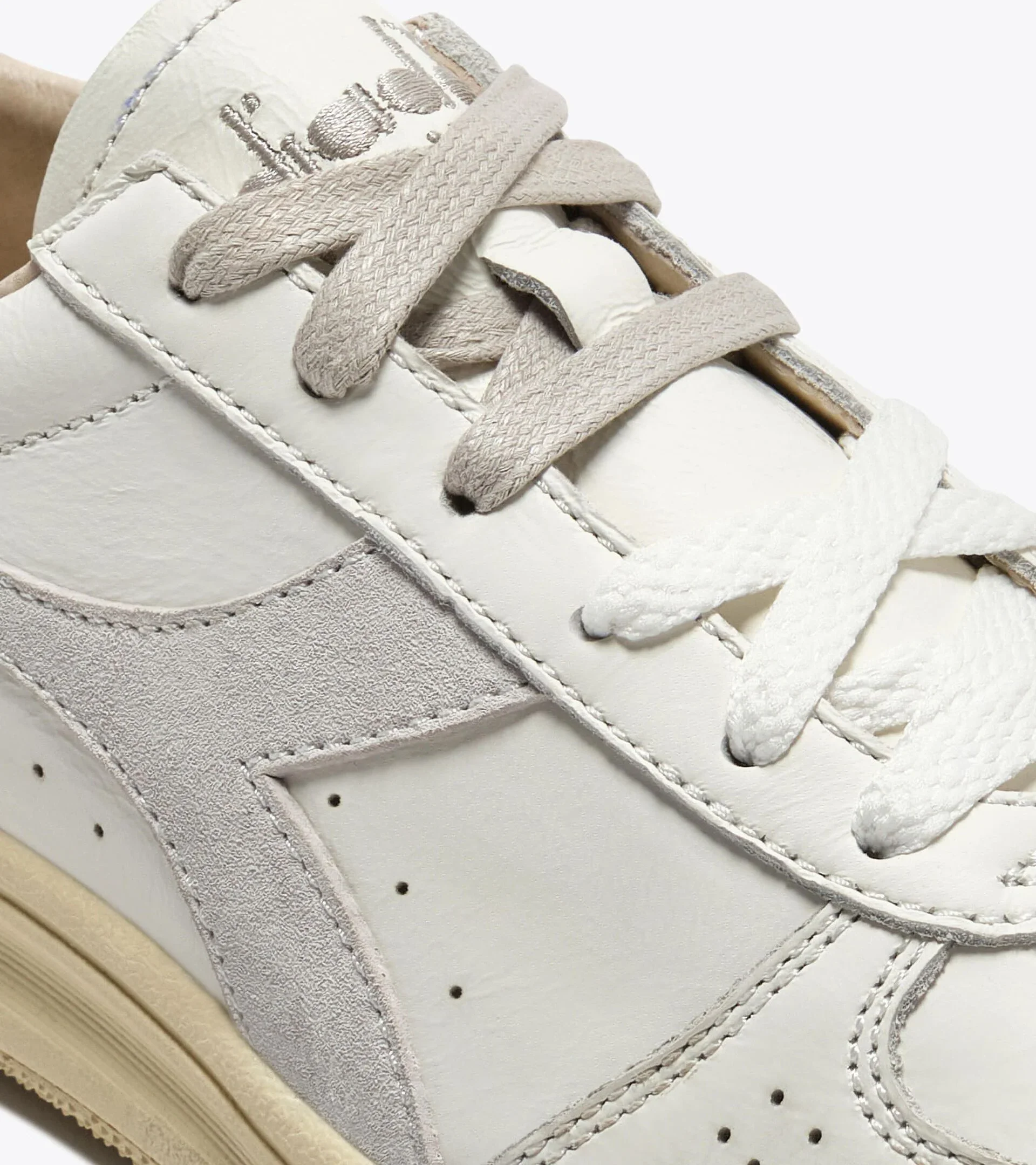 Diadora Heritage Women's B.Elite X-Stitch White Silver - Image 5