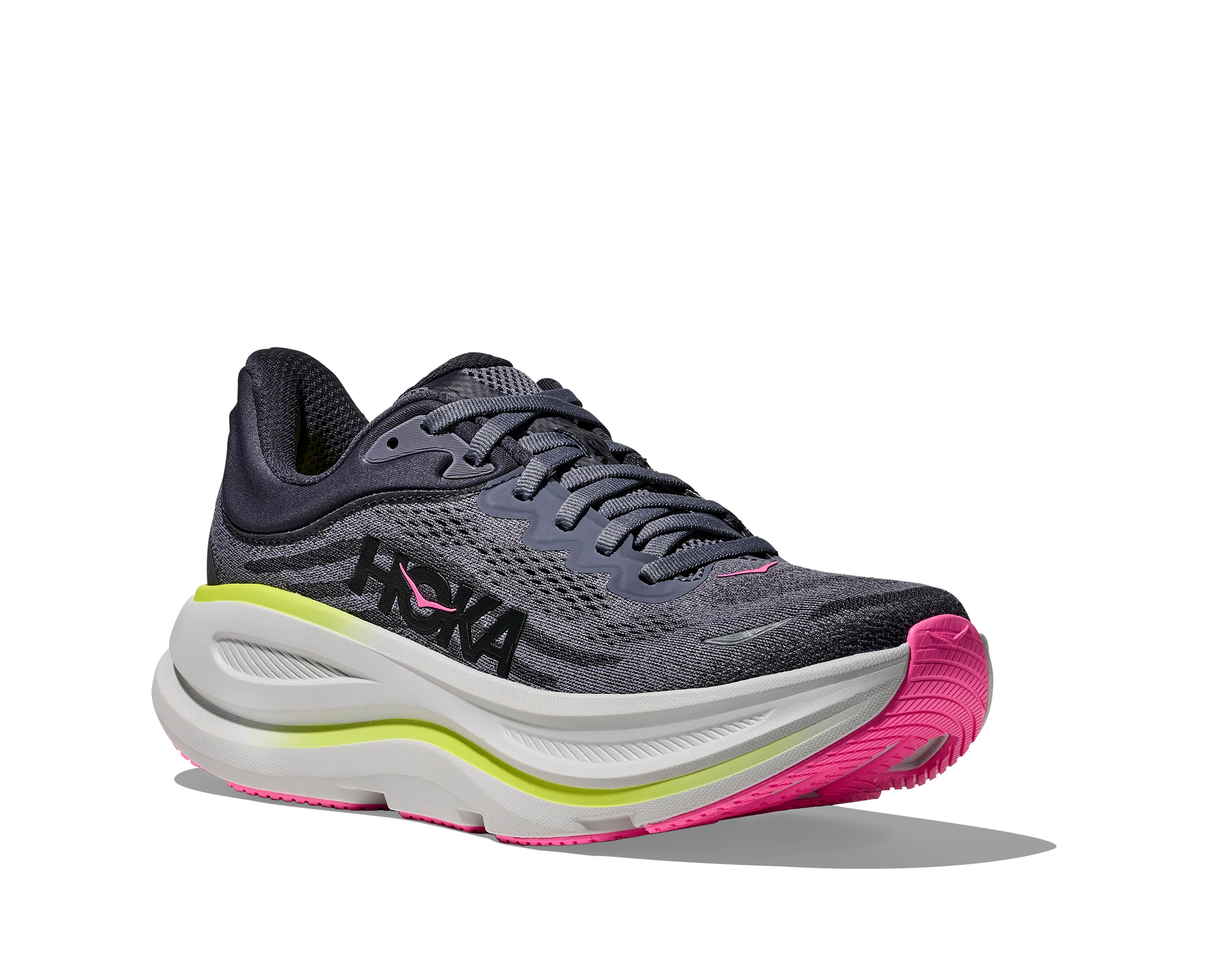 Hoka Women's Bondi 9 Charcoal Grey Grey Skies - Image 4