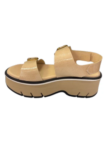 Homers Women's 21654 Lucia Reverse Vernice Dark Beige - Image 3