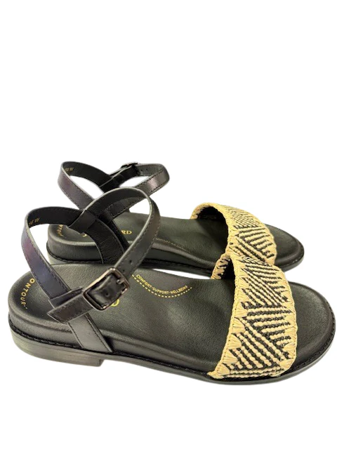 Jax & Bard Women's Ambitious Beige Raffia Black - Image 3