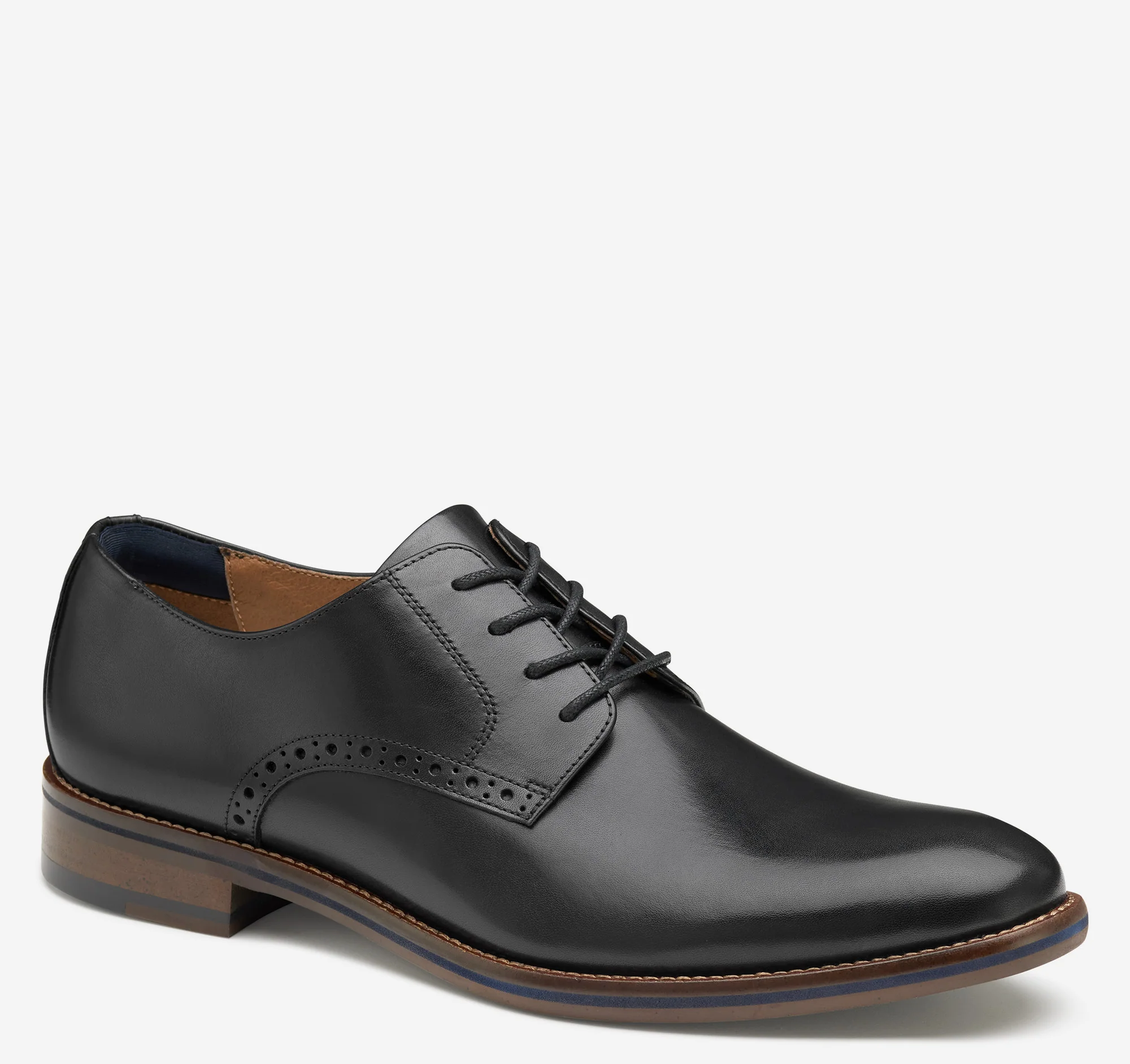 Johnston & Murphy Men's Conard 2.0 Plain Toe Black Full Grain