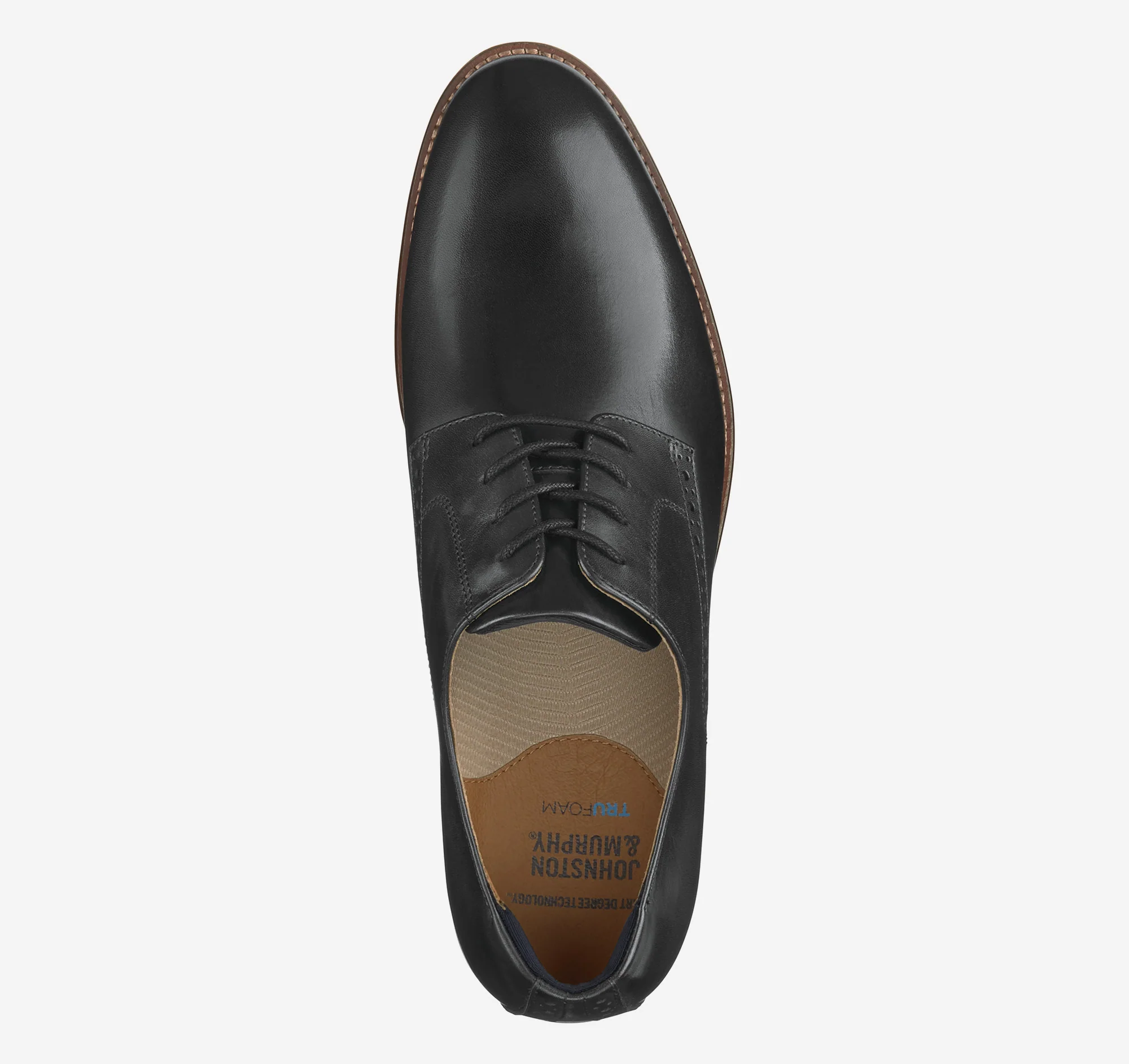 Johnston & Murphy Men's Conard 2.0 Plain Toe Black Full Grain - Image 2