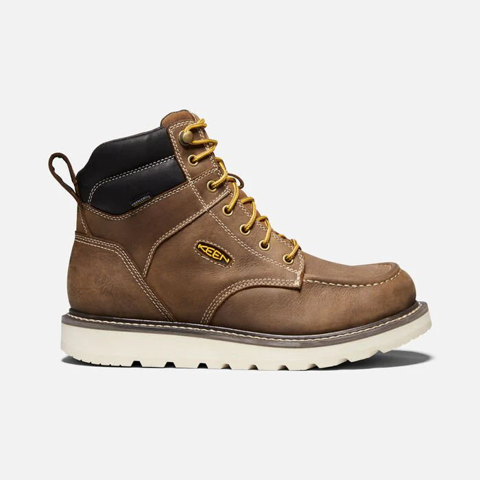 Keen Men's Cincinnati 6" Waterproof Boot Soft Toe Belgian Sandshell - Image 3