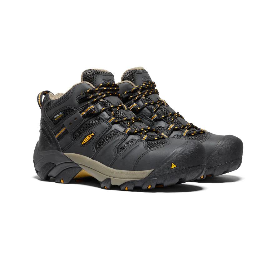 Keen Women’s Lansing Mid Waterproof Steel Toe Raven Tawny Olive - Image 2