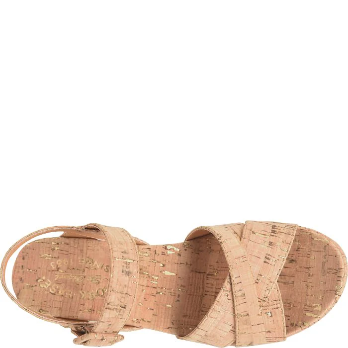 Kork Ease Women's Myrna 2.0 Gold Cork Wedge Sandal - Image 4