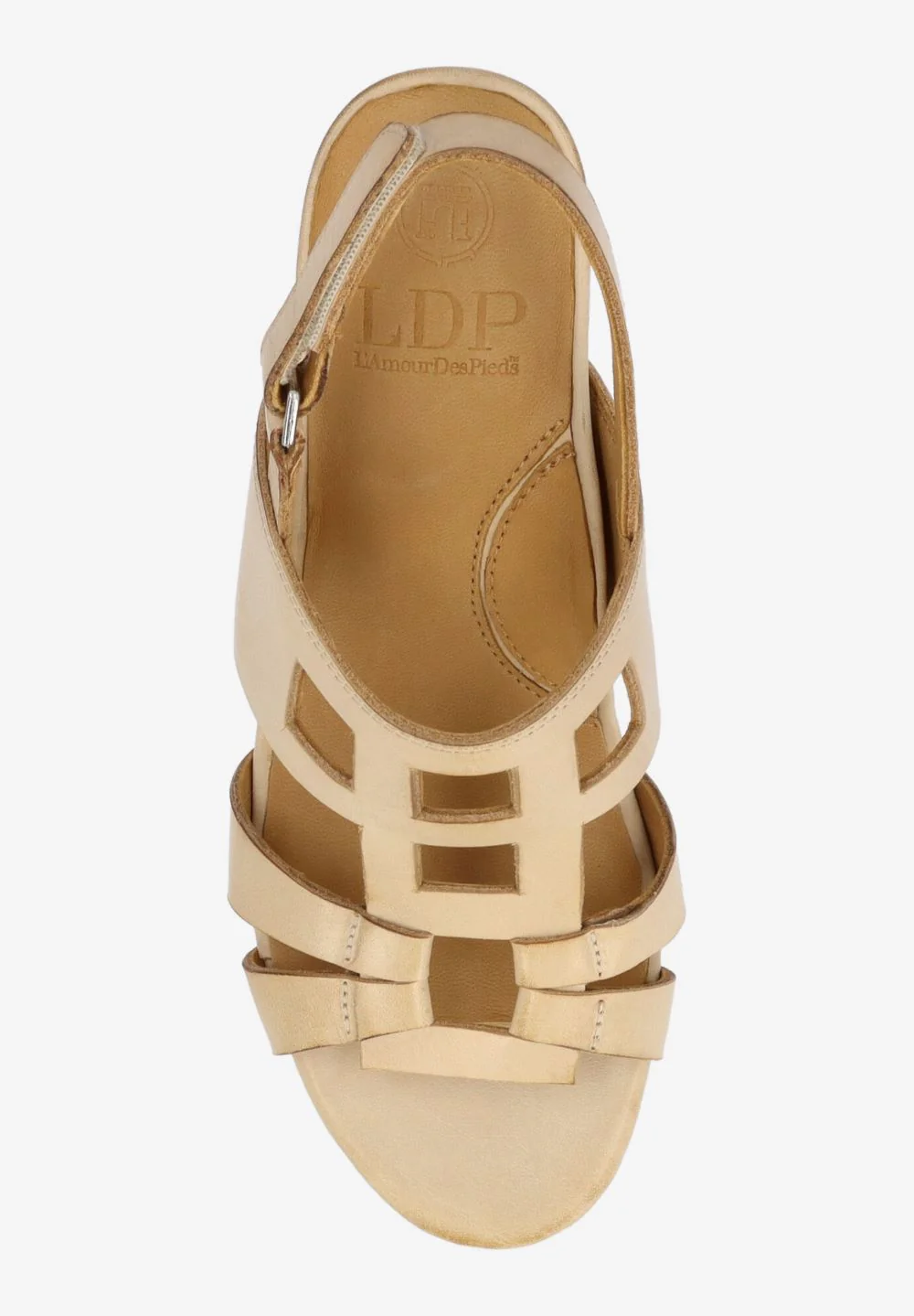 L'Amour Des Pieds Women's Marise Cream Waxy Leather - Image 4