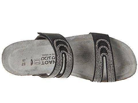 Naot Women's Ainsley Black Velvet Nubuck Silver Rivets Sandal - Image 6
