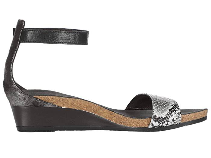 Naot Women's Pixie Grey Cobra Leather Onyx Leather Wedge - Image 2