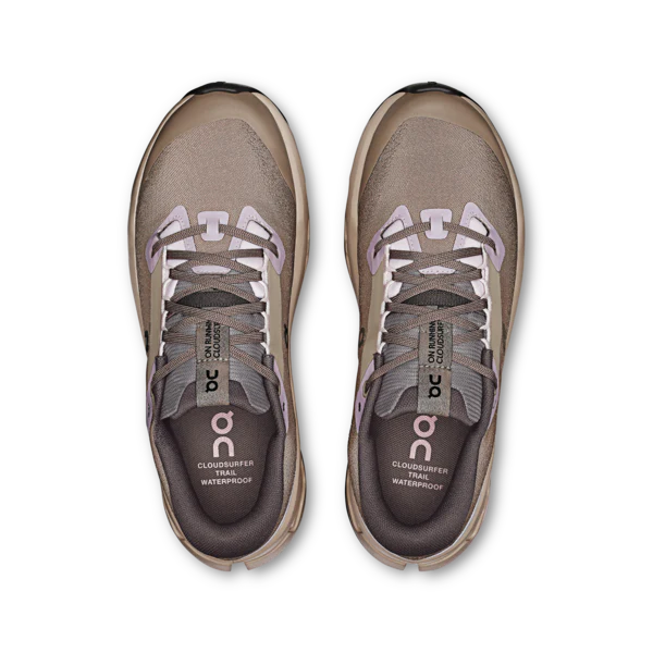 On Women's Cloudsurfer Trail 2 Waterproof Cinder Desert - Image 4