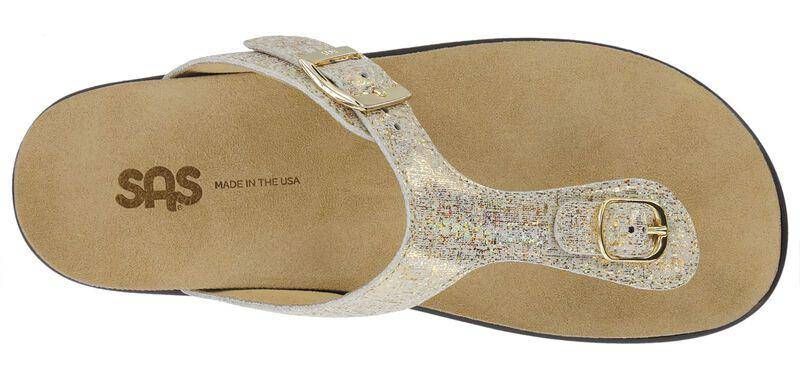 SAS Women's Sanibel Shiny Gold Sandal - Image 4