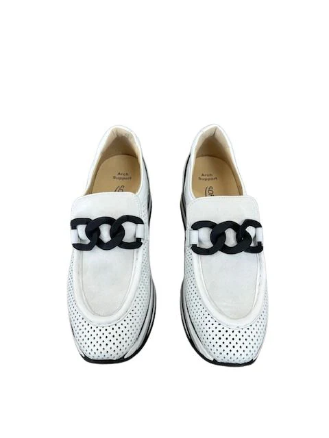 Softwaves Women's Cassie Platform Loafers White Ice - Image 5
