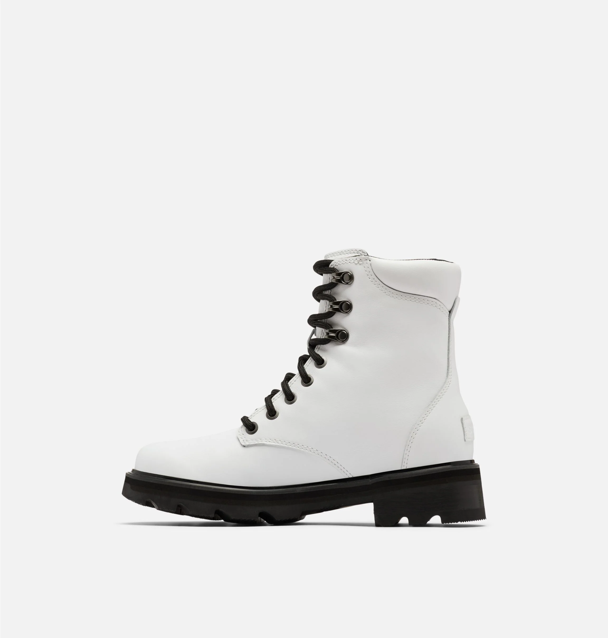 Sorel Women's Lennox Lace STKD Waterproof Boot White Black - Image 6