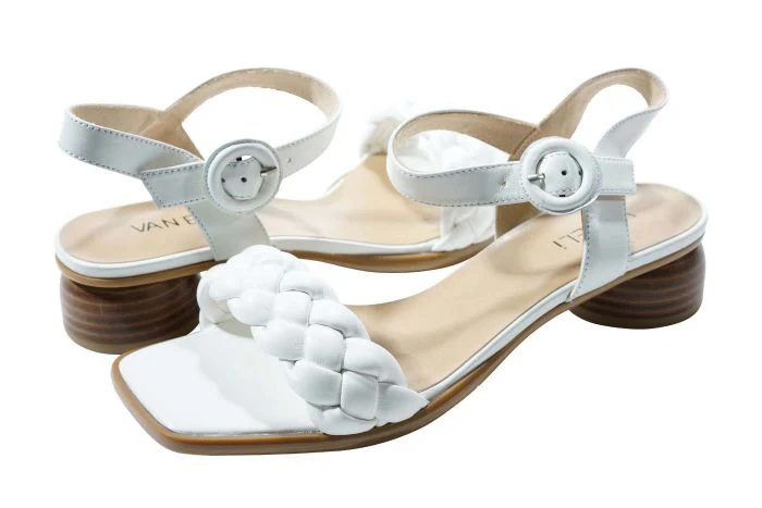 Vaneli Women’s Kalee White Woven Nappa Combo - Image 4