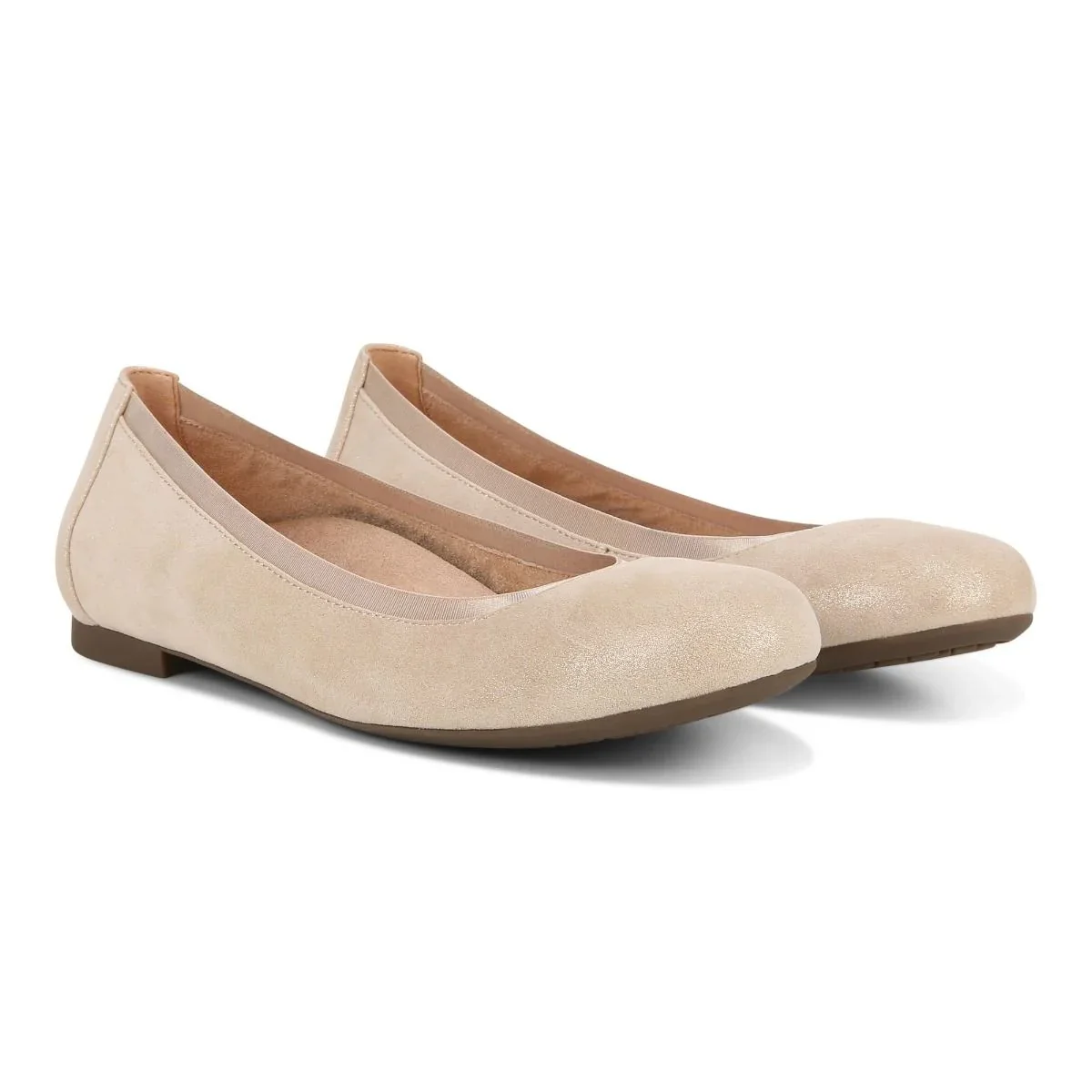 Vionic Anita Flat Gold Suede - Image 3