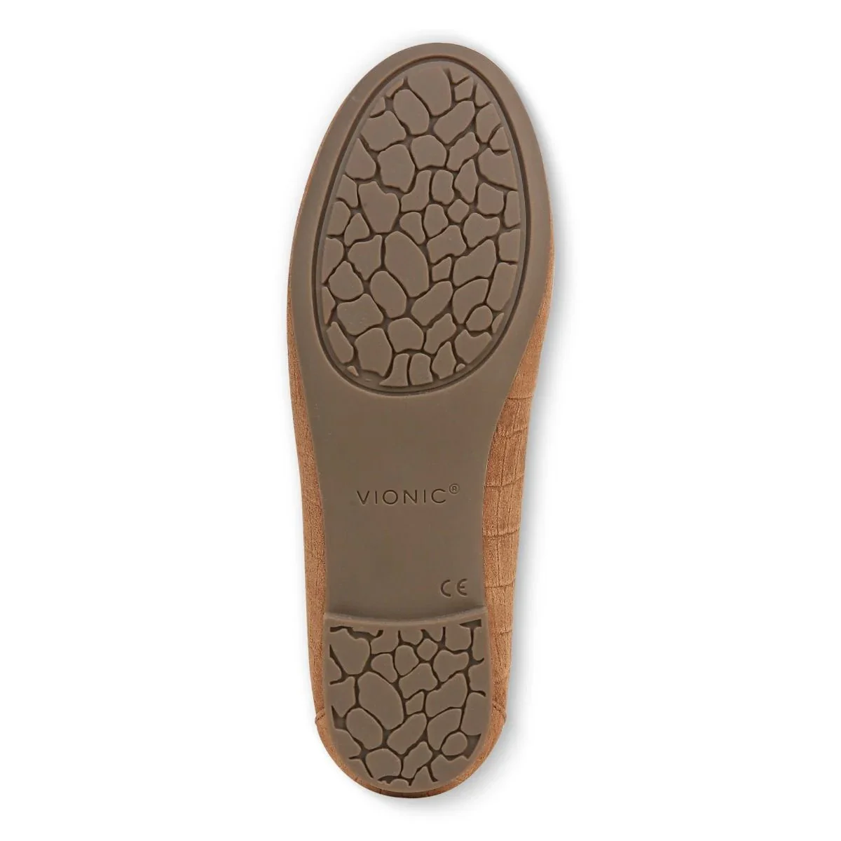 Vionic Anita Flat Tan Croc Suede - Image 3