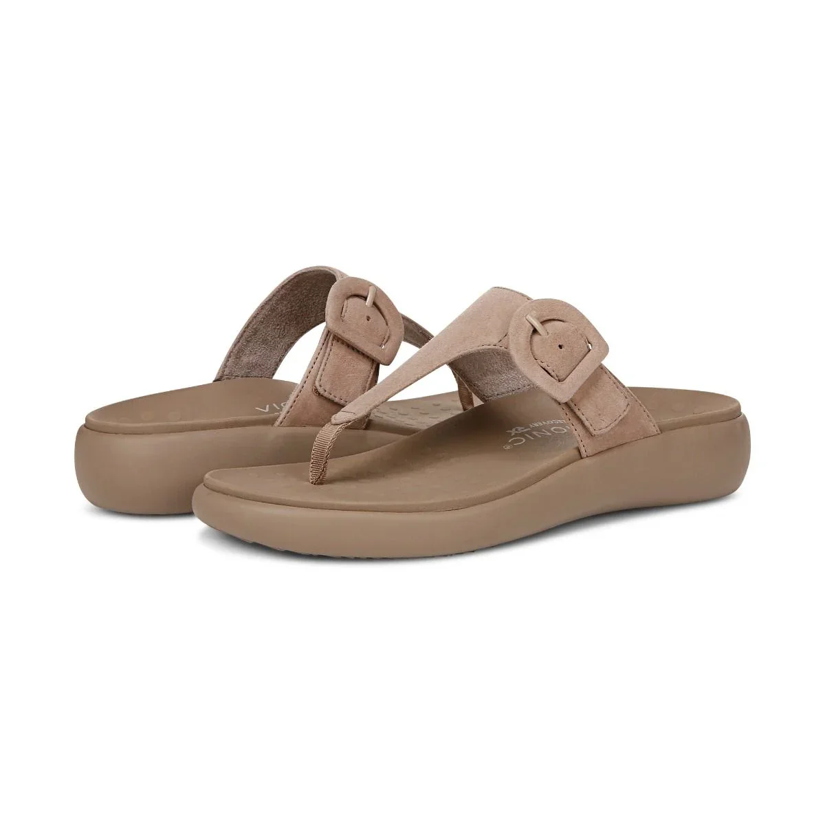 Vionic Women’s Activate Recovery Sandal Taupe Suede - Image 8