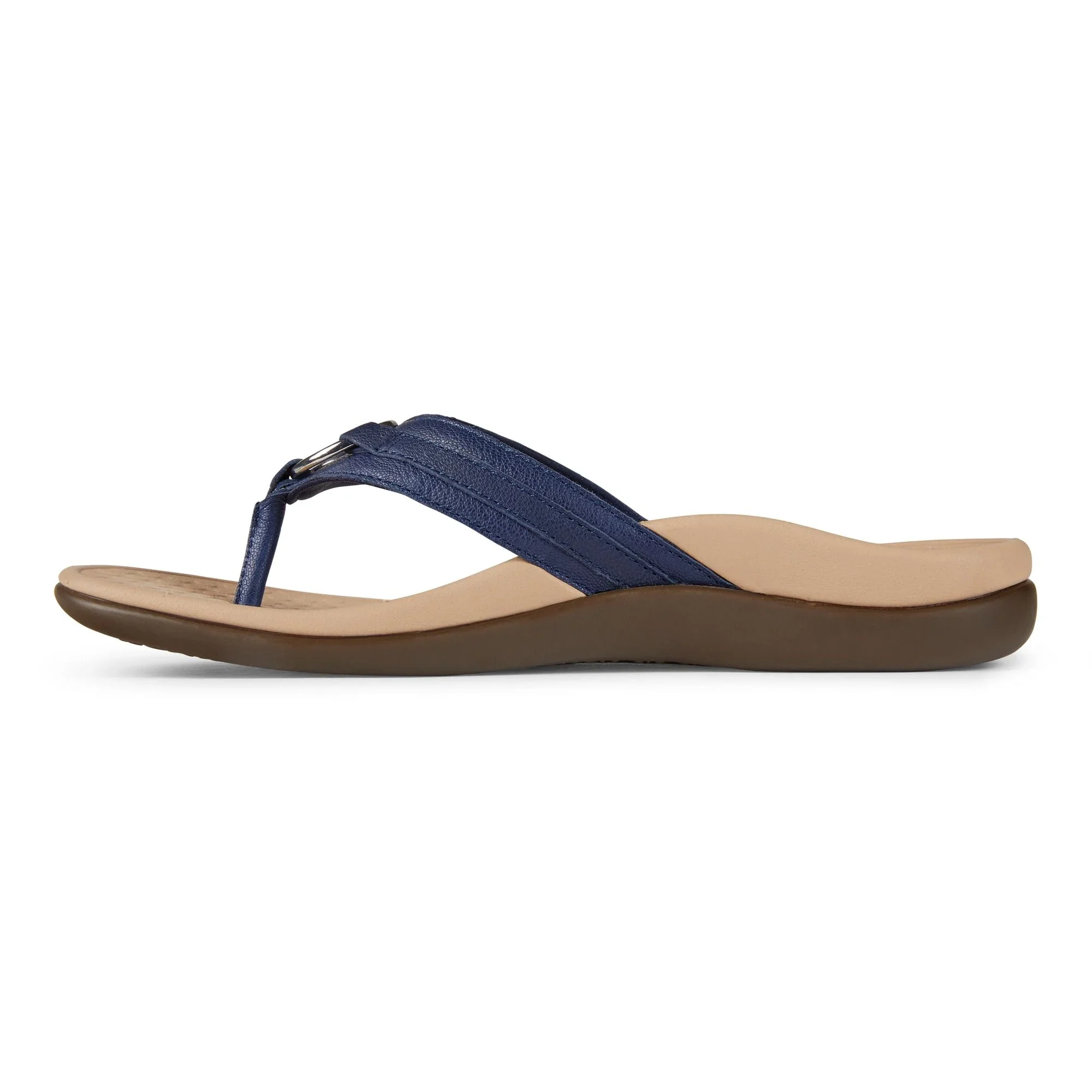Vionic Women’s Aloe Navy Leather Sandal - Image 2